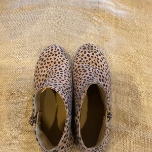 Girls Cat & Jack Target Leopard Opal Zipper Slip On Booties
